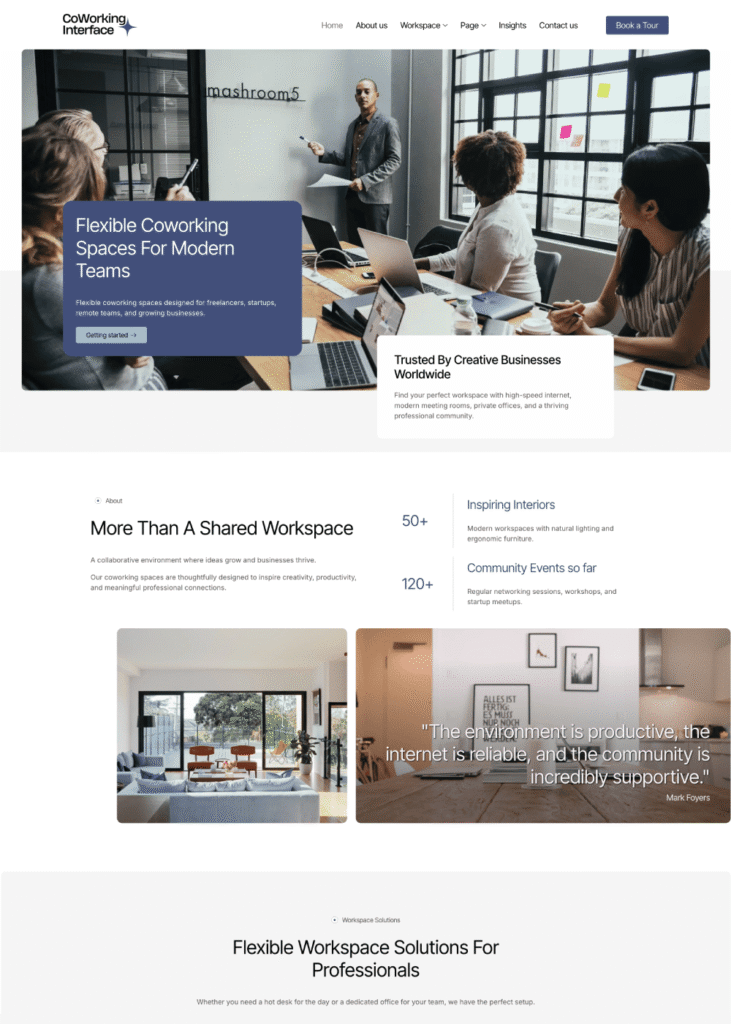 Coworking Interface