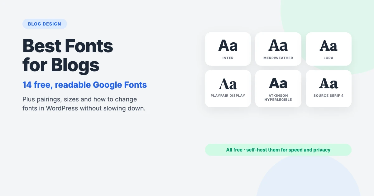 14 Best Fonts for Blogs in 2026 (Free, Readable and Fast)