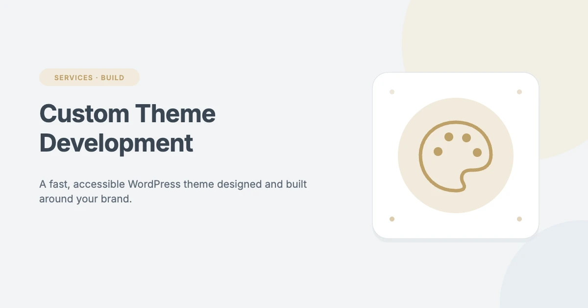 Custom theme development service for WordPress by WPInterface: your design built as a fast, accessible block theme