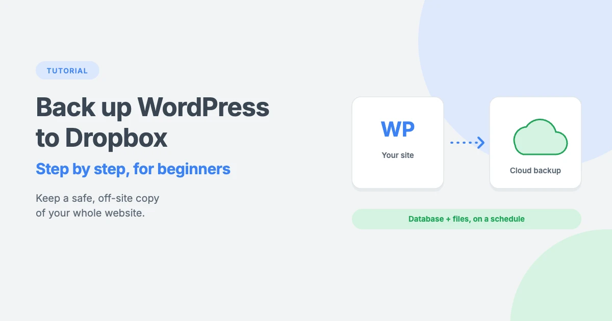 How to back up a WordPress site to Dropbox: a step-by-step tutorial for beginners