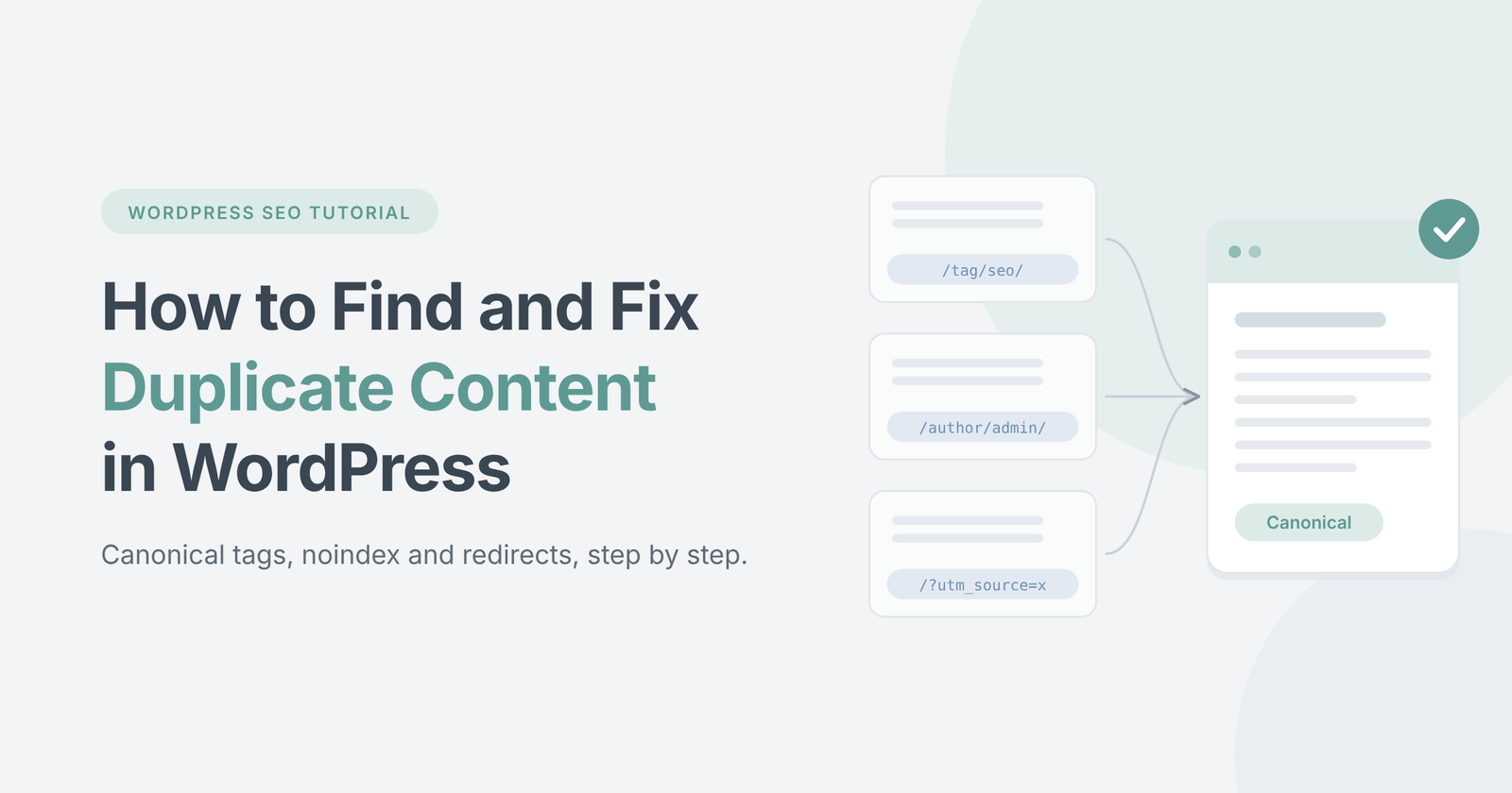 How to find and fix duplicate content in WordPress using canonical tags, noindex and redirects