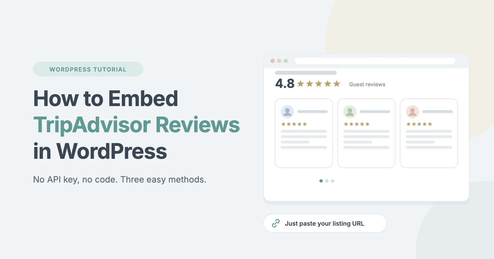 How to embed TripAdvisor reviews in WordPress without an API key