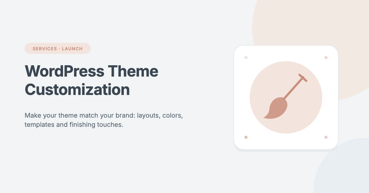 WordPress theme customization service by WPInterface: update-safe layout, style and feature changes in a child theme