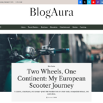 BlogAura Pro colorful blog wordpress theme demo screenshot